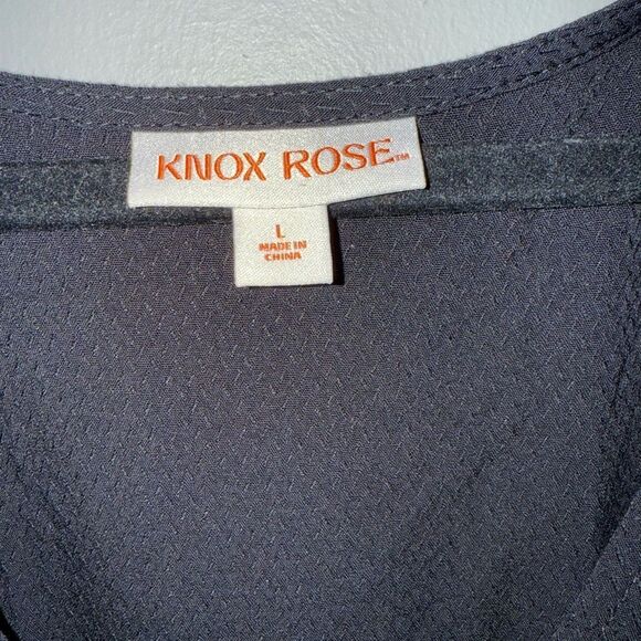 Knox Rose Black Tiered Maxi Dress Short Sleeve Whimsigoth Goth Witchy Size Large - Picture 2 of 6